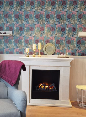 Kamin in WG Wohnzimmer