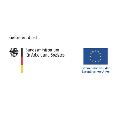 Logo Bundesministerium für Arbeit und Soziales und Logo Kofinanziert von der Europäischen Union